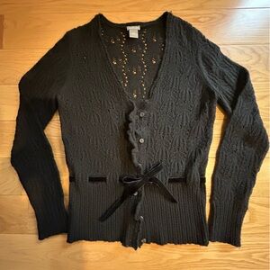 Ann Taylor Moreno Wool Black Cardigan